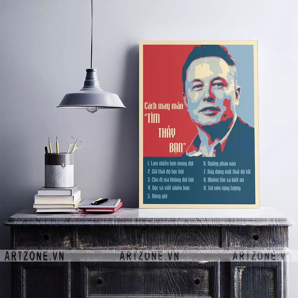 Tranh tạo động lực làm việc Elon Musk