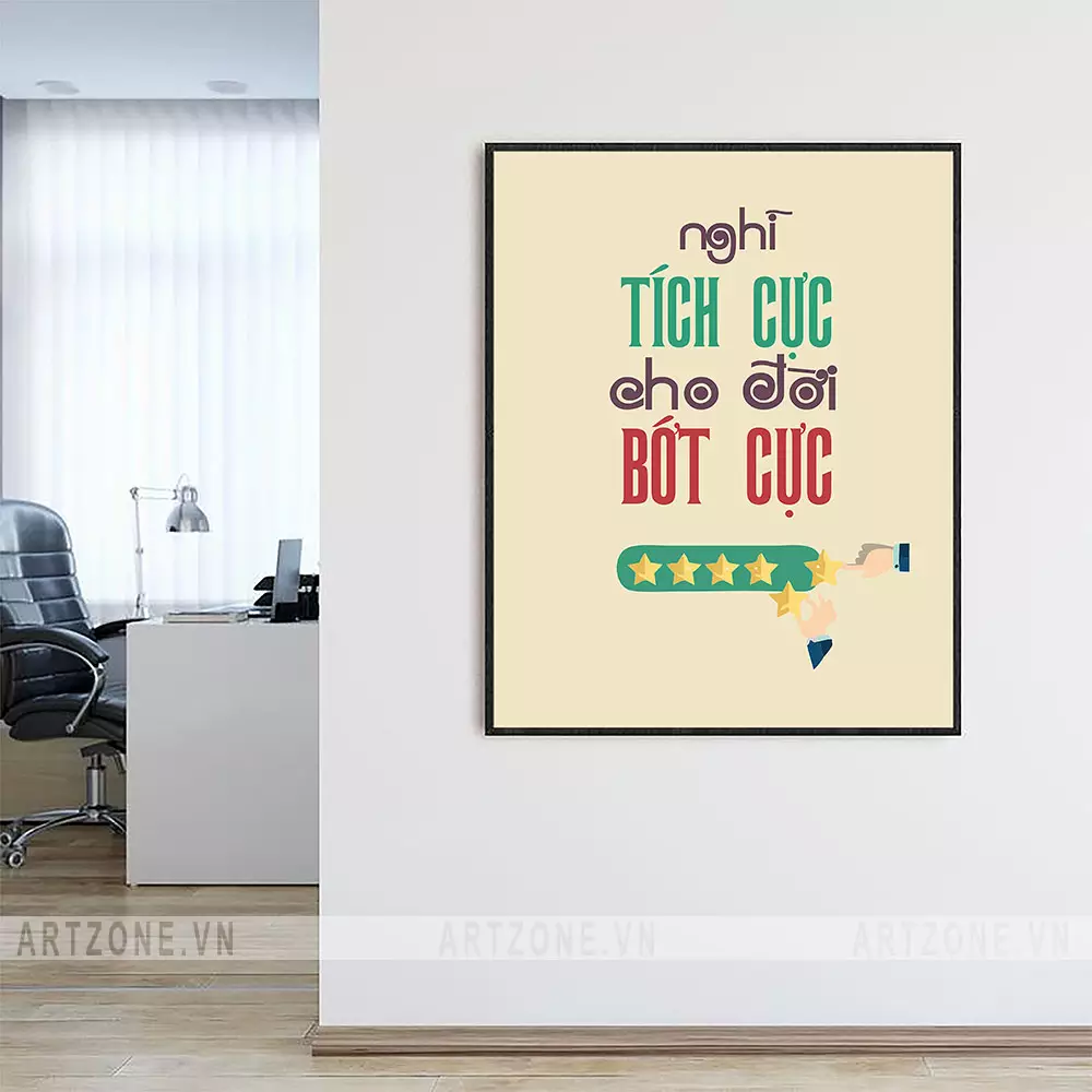 Tranh trang trí văn phòng khung tranh nhôm composite chất liệu decal AZ1-0572 series