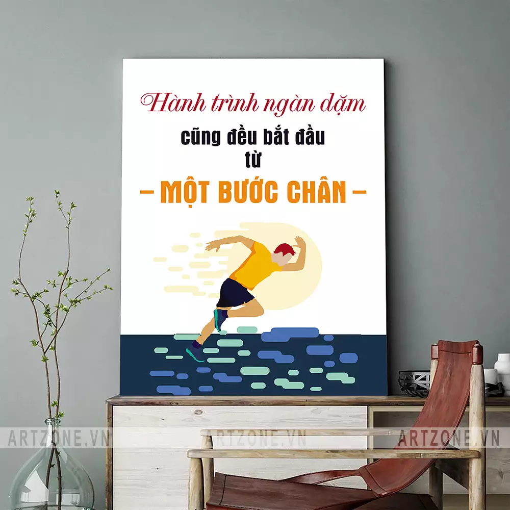 Tranh Hành trình ngàn dặm phù hợp với nhiều không gian