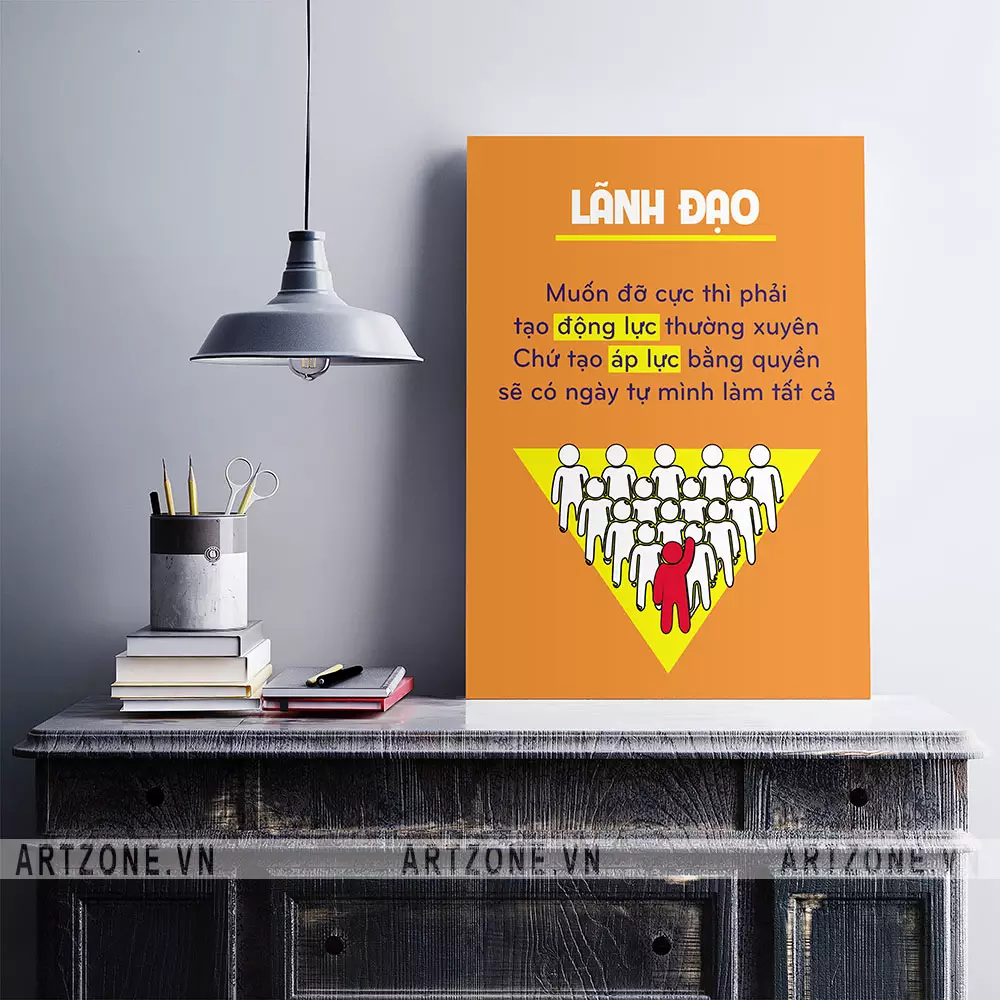 Tranh động lực treo tường văn phòng 'Lãnh đạo muốn đỡ cực thì phải tạo động lực thường xuyên'