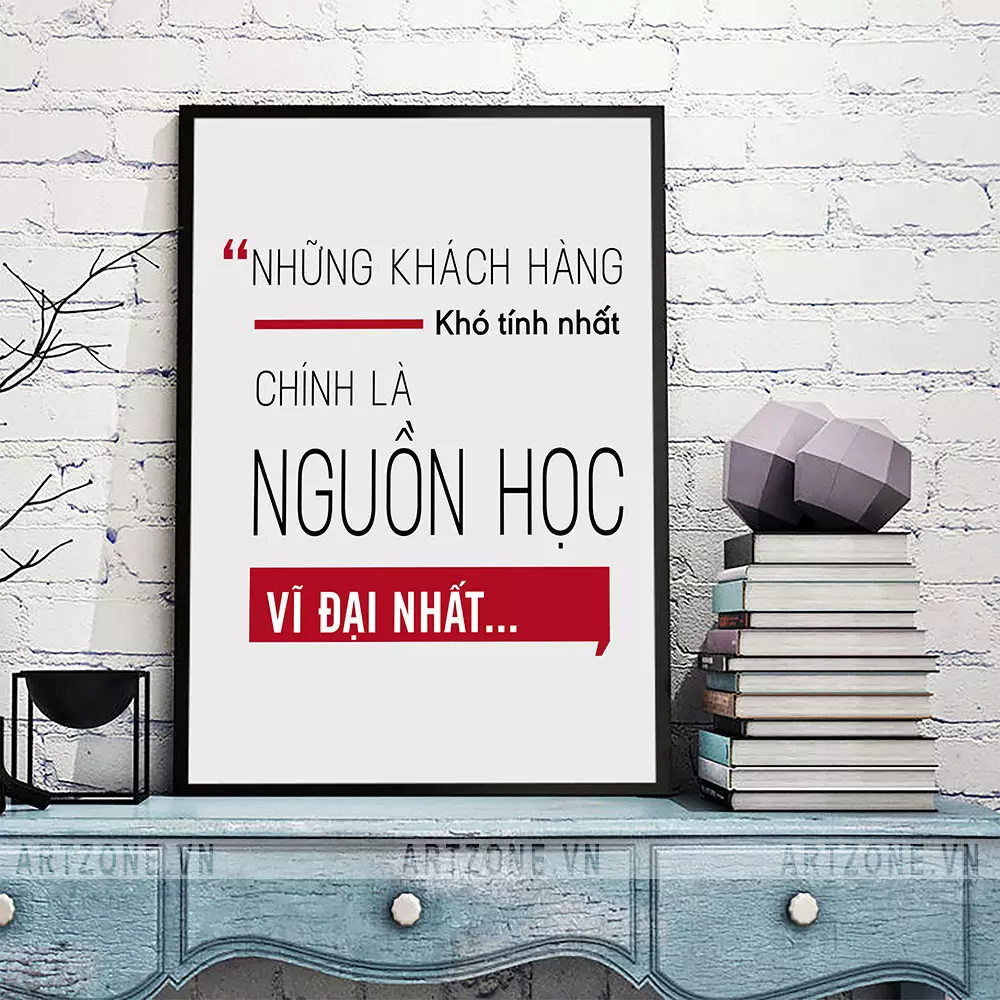 Tranh slogan động lực tạo không gian làm việc hiệu quả