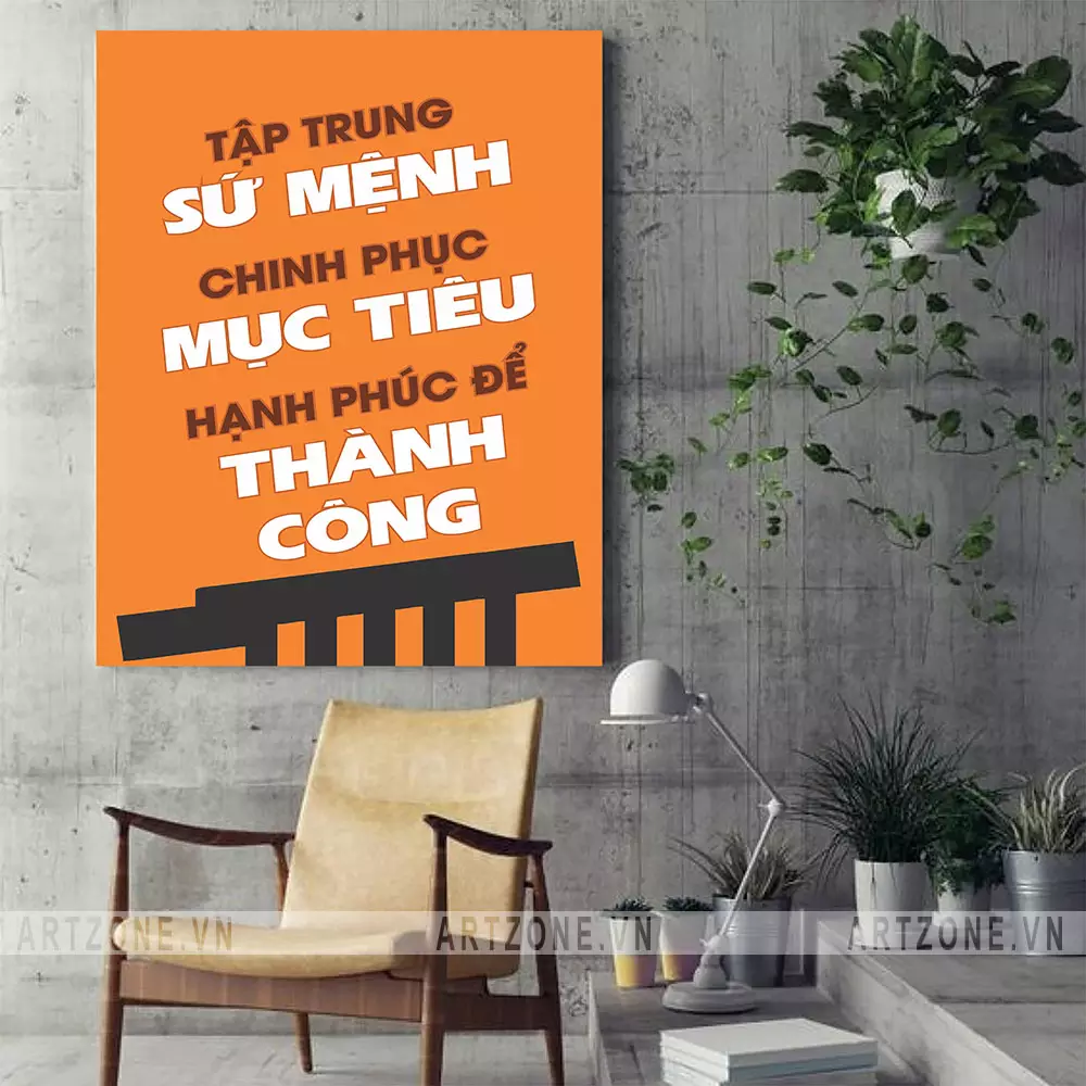 Lỗi thường gặp khi treo tranh văn phòng - Kích thước không phù hợp