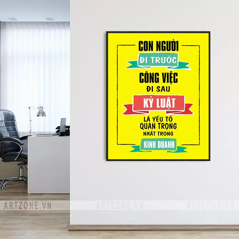 Tranh trang trí văn phòng 'Con Người Đi Trước' tại Tranh Cao Cấp
