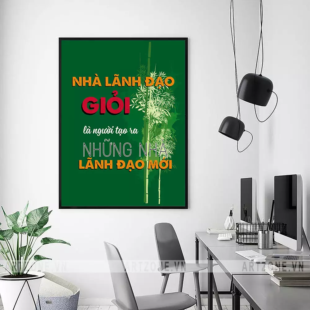 Tranh Slogan Tạo Động Lực Khung Tranh Nhôm Composite Chất Liệu Decal AZ1-0510 Series