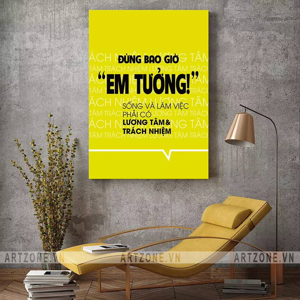 Tranh động lực treo văn phòng Lương Tâm & Trách Nhiệm