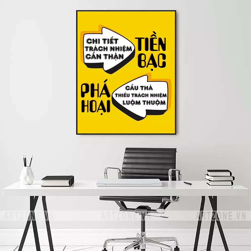 Tranh Slogan Chi Tiết, Trách Nhiệm, Cẩn Thận