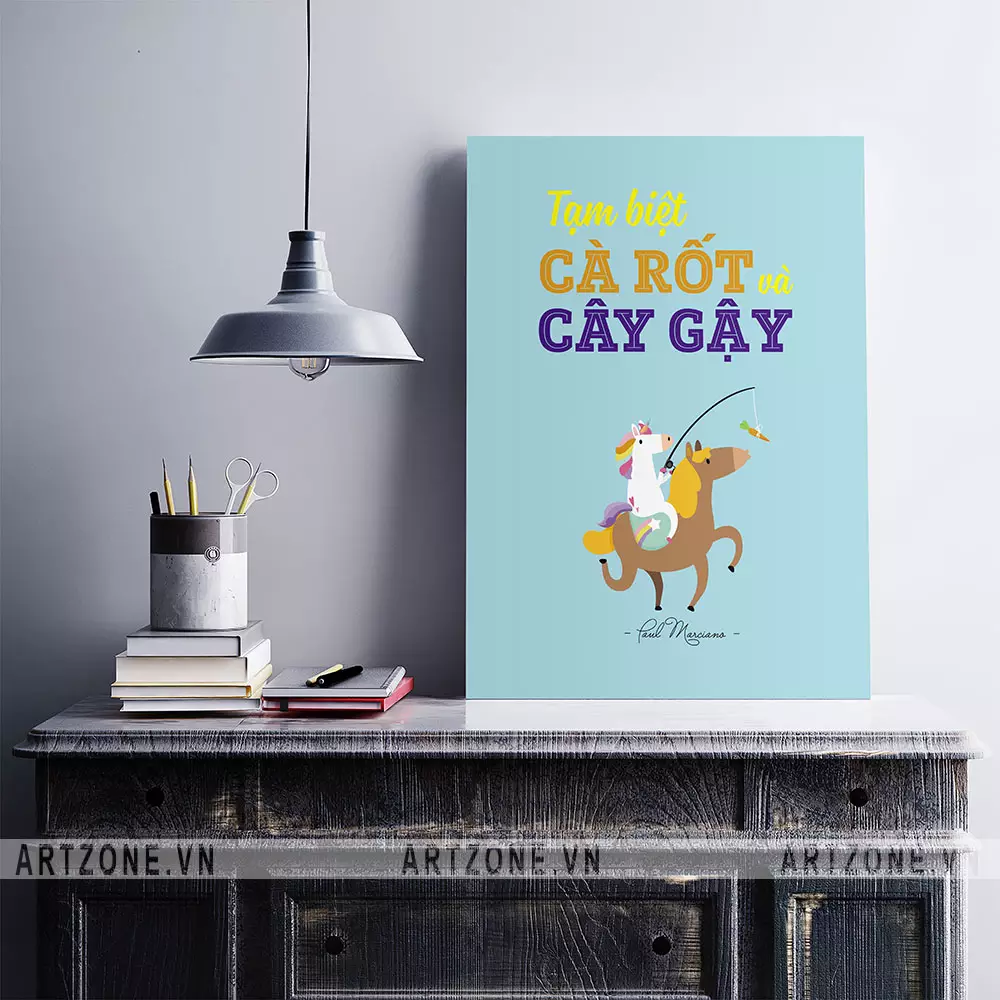 Tranh slogan tạo động lực 'Tạm biệt cà rốt và cây gậy' cho văn phòng