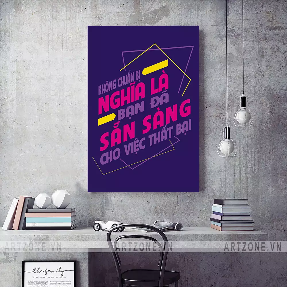 Tranh slogan chất lượng cao cho văn phòng hiện đại