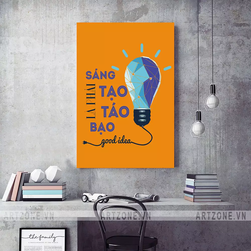 Tranh động lực văn phòng decal cao cấp AZ1-0416
