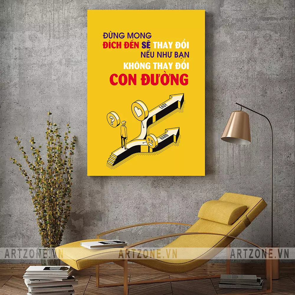 Tranh văn phòng chất lượng cao Tranh trang trí văn phòng AZ1-0464 chất liệu decal cao cấp