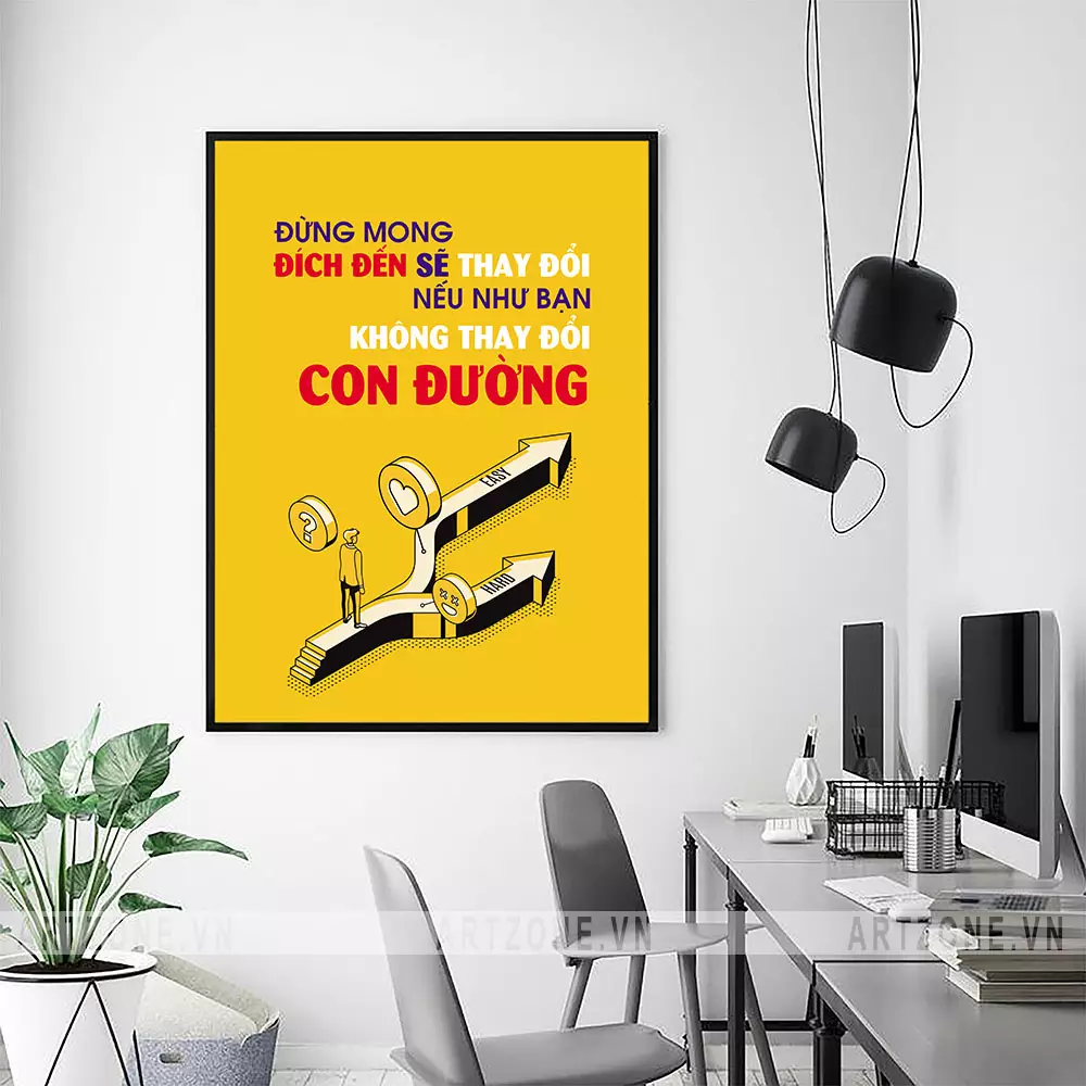 Bố trí tranh hợp lý tạo không gian làm việc chuyên nghiệp