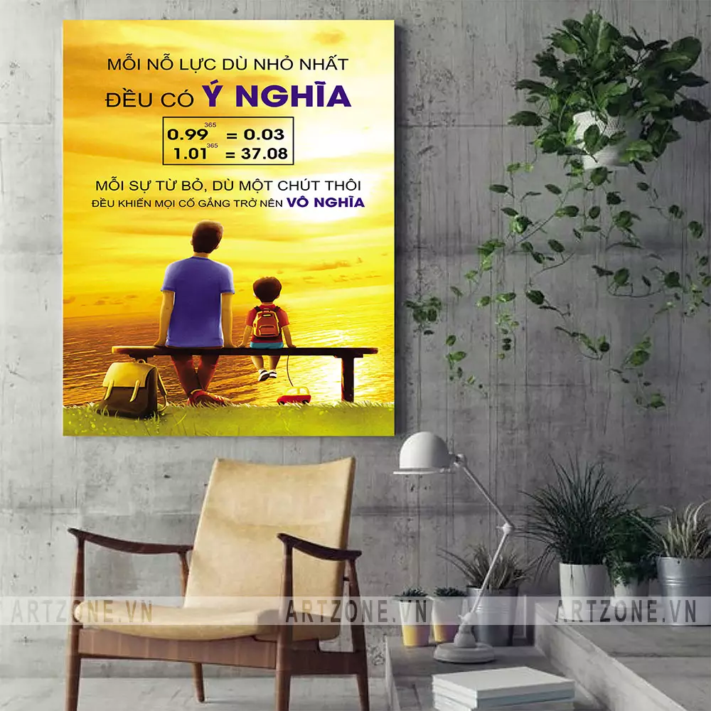 Tranh slogan thúc đẩy tinh thần đồng đội trong văn phòng