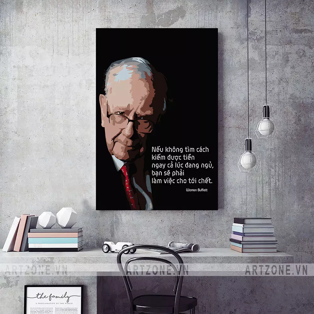 Tranh bàn làm việc động lực tăng cường đoàn kết Warren Buffett