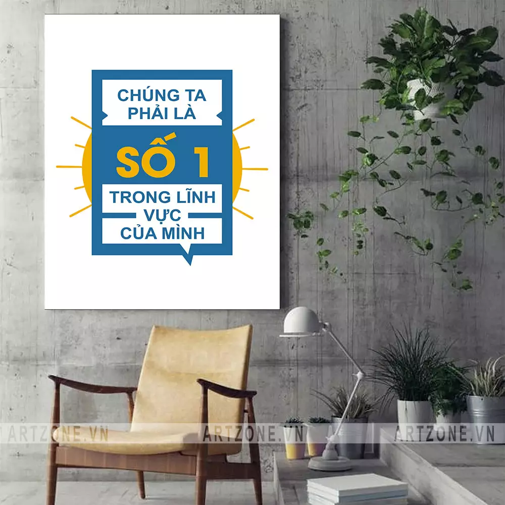 Mặt sau tranh slogan Chúng ta phải là số 1