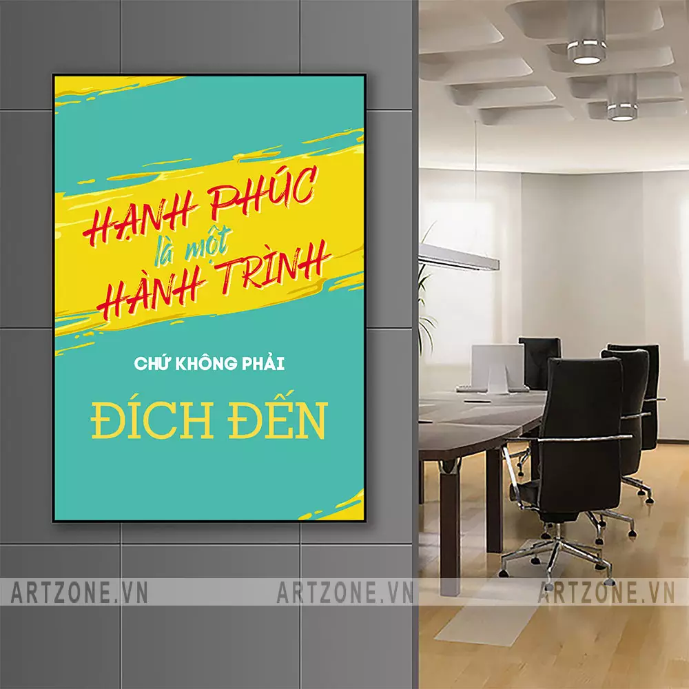 Tranh slogan tạo động lực cho khu vực làm việc chung