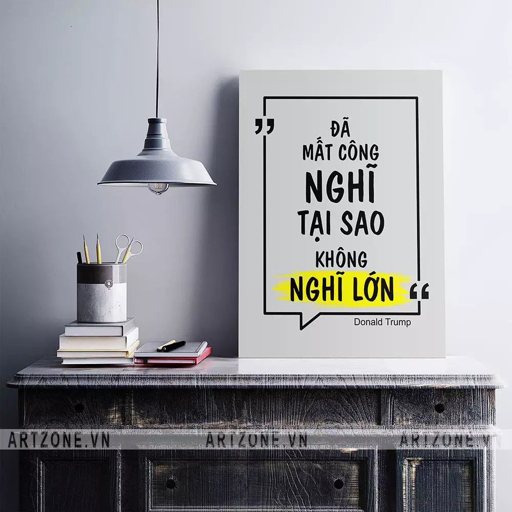 Tranh treo tường văn phòng canvas màu tranh số AZ1-0277