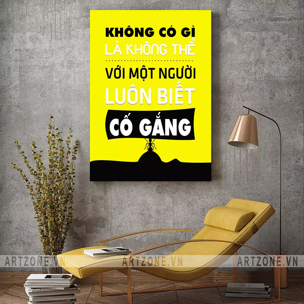 Chi tiết tranh treo tường văn phòng động lực
