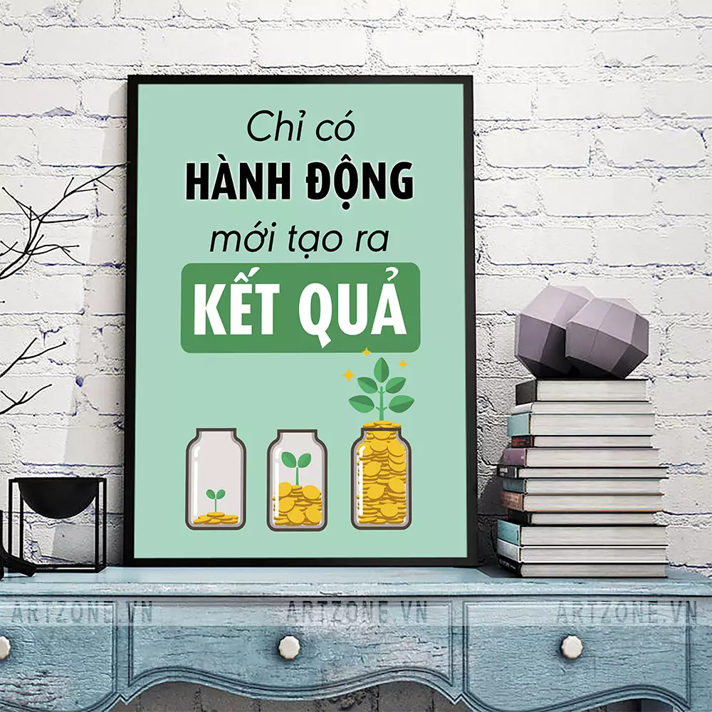 Tranh động lực văn phòng - Hành động vì giá trị bản thân