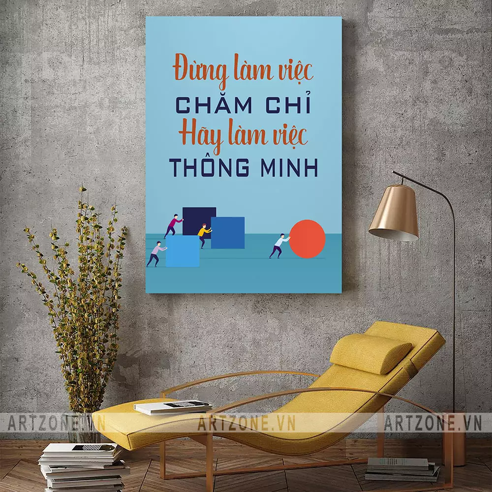 Tranh treo tường văn phòng với câu nói ý nghĩa