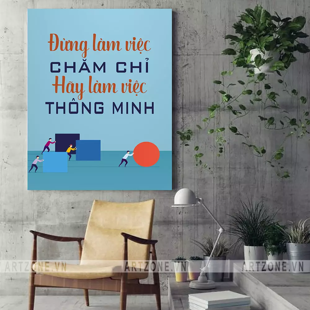 Tranh động lực làm việc treo văn phòng