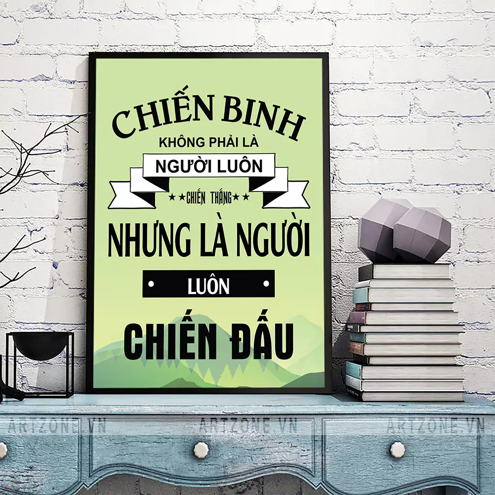 Tranh động lực văn phòng chất liệu decal