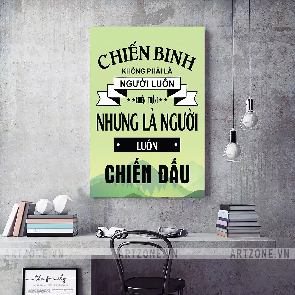 Tranh slogan chiến binh không phải là người luôn chiến thắng