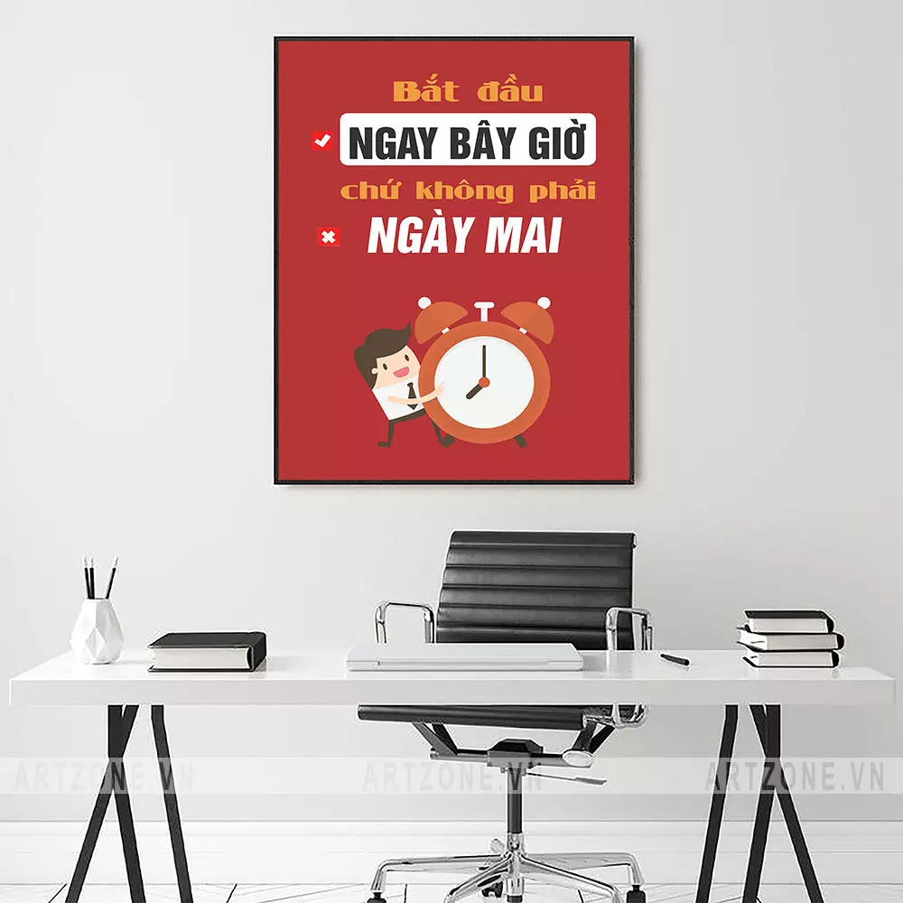 Tranh treo tường văn phòng Bắt Đầu Ngay