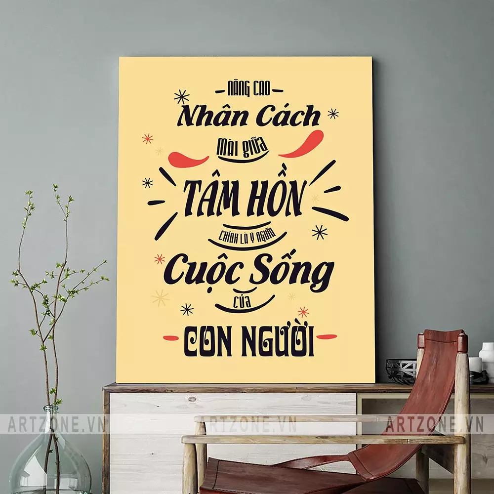 Tranh treo tường văn phòng động lực AZ1-0319 - Nguồn cảm hứng cho sự phát triển toàn diện