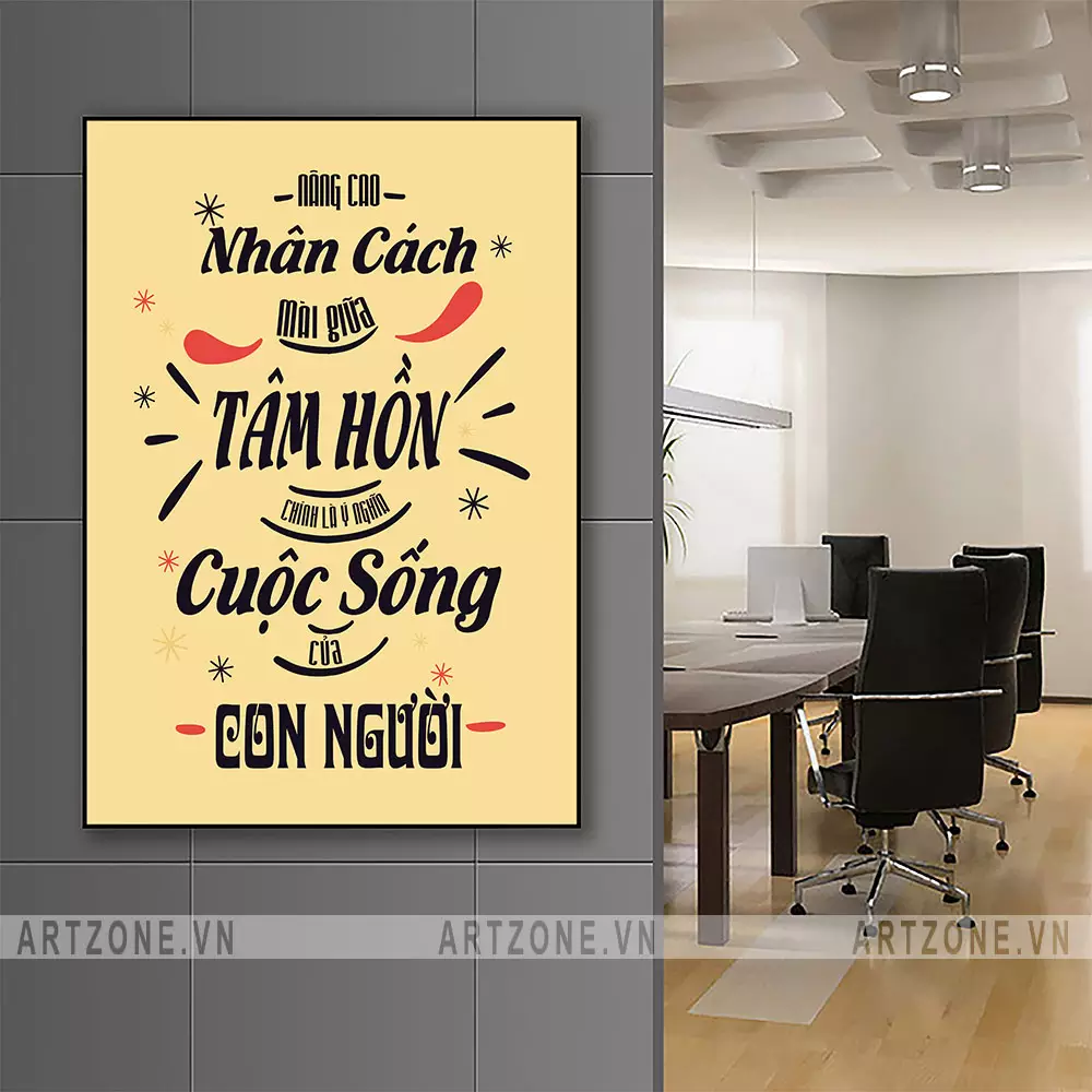 Tranh treo tường văn phòng động lực AZ1-0319 - Thông điệp ý nghĩa, thiết kế tinh tế