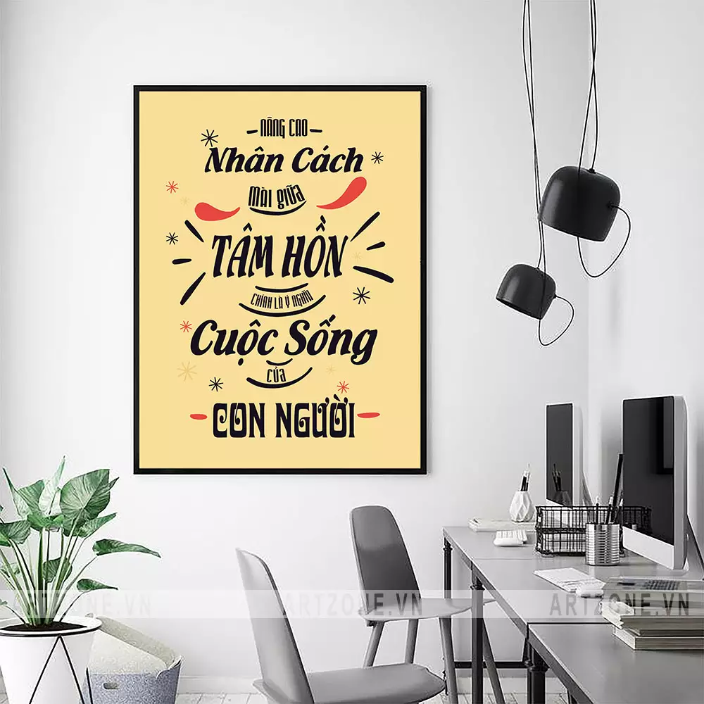 Tranh treo tường văn phòng động lực AZ1-0319 - Tạo động lực làm việc, xây dựng văn hóa doanh nghiệp