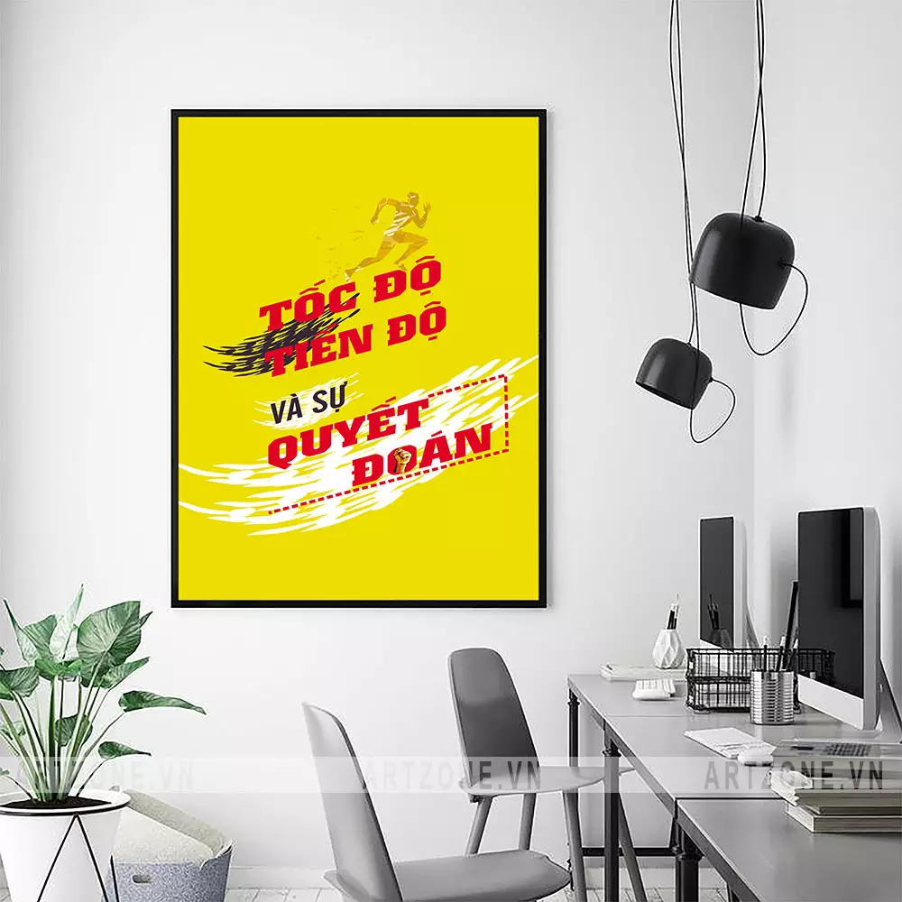 Tranh khẩu hiệu thúc đẩy tinh thần làm việc nhóm