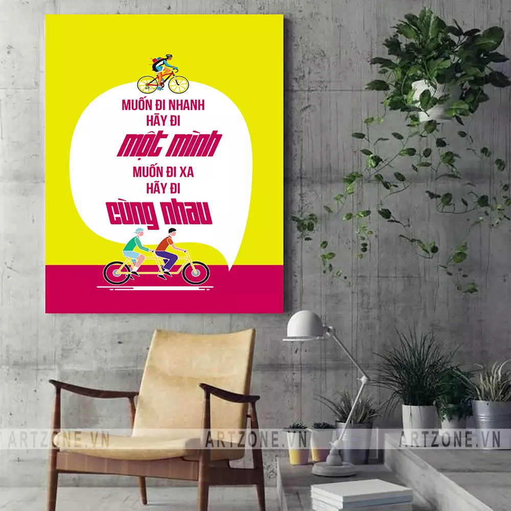 Tranh treo tường văn phòng truyền cảm hứng hợp tác