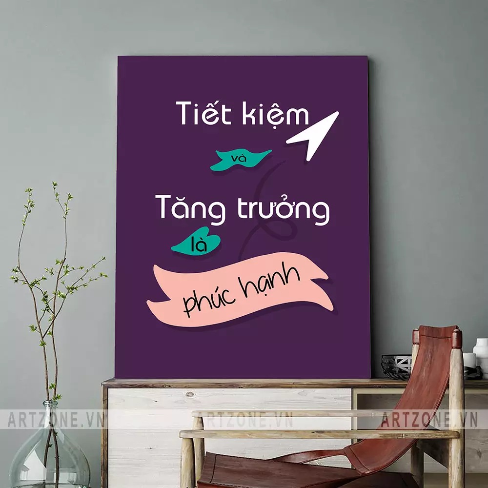 Tranh Tiết kiệm và Tăng trưởng là Phúc hạnh trong văn phòng
