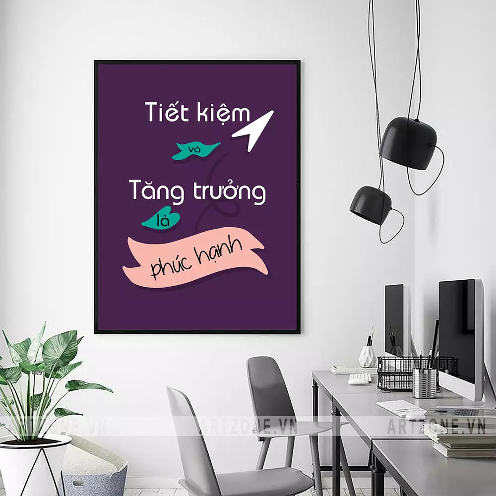 Tranh slogan trang trí văn phòng đẹp