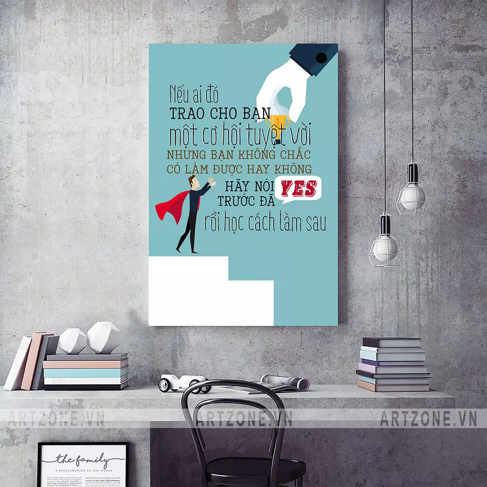 Tranh slogan văn phòng truyền cảm hứng