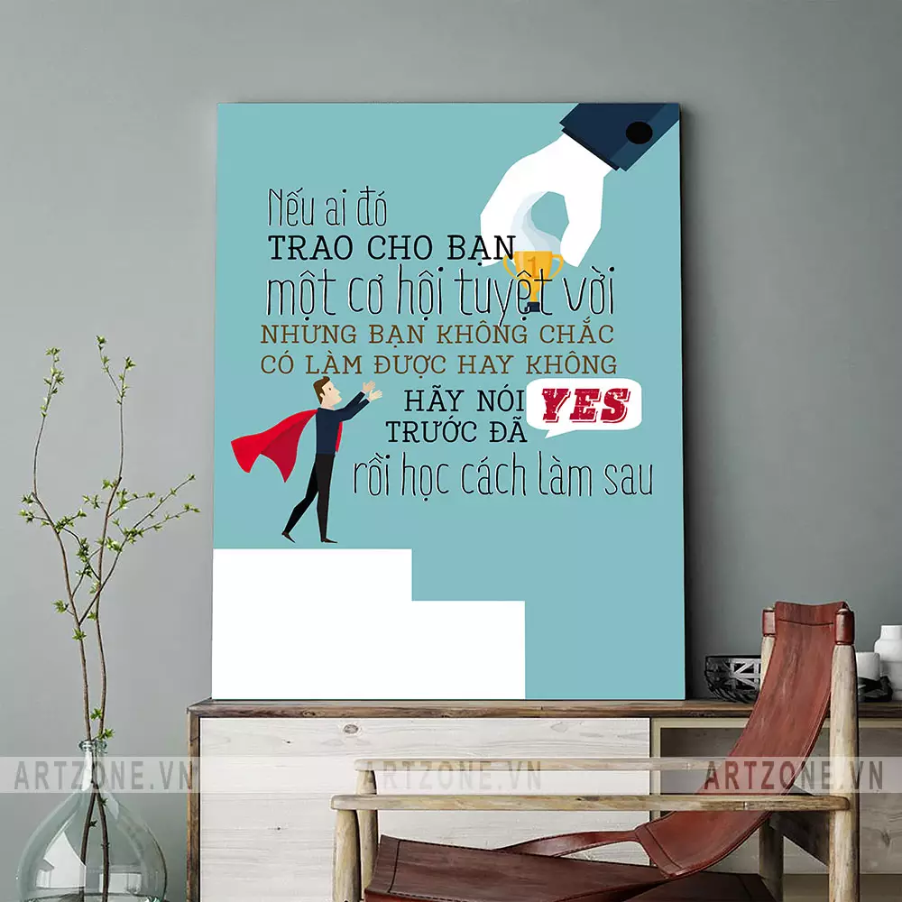 Tranh slogan tạo động lực cho đội nhóm
