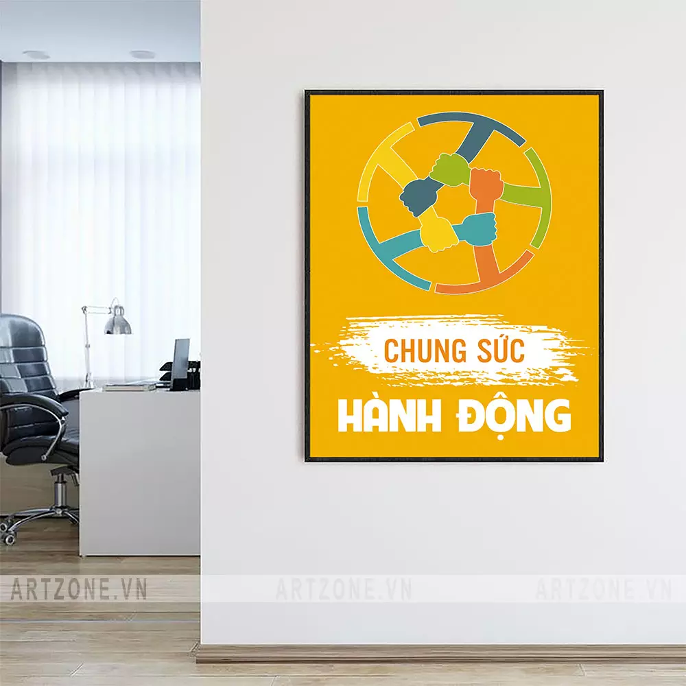 Tranh Chung Sức Hành Động AZ1-0340