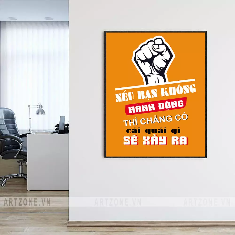 Tranh slogan tạo động lực cho nhân viên