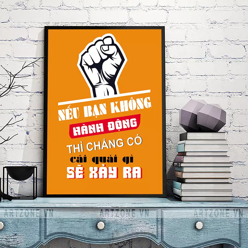 Tranh slogan truyền động lực hành động