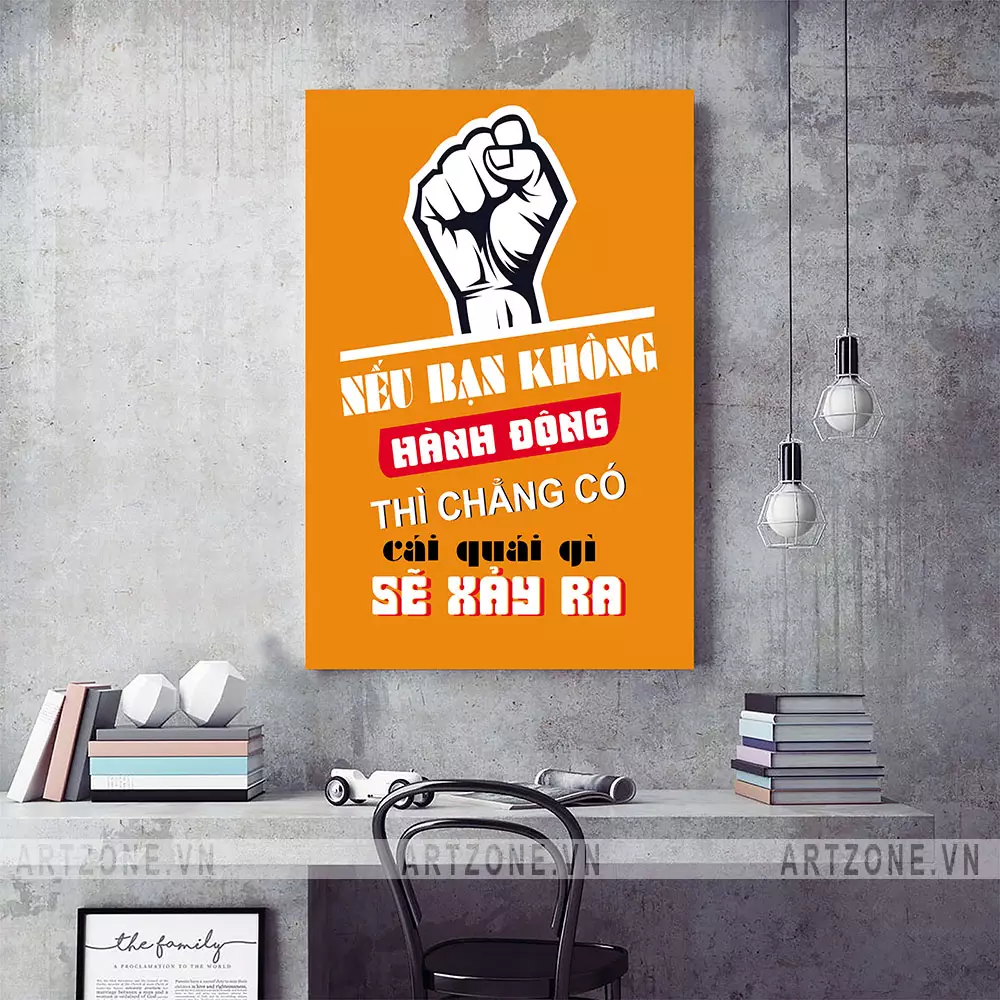 Tranh slogan truyền cảm hứng làm việc
