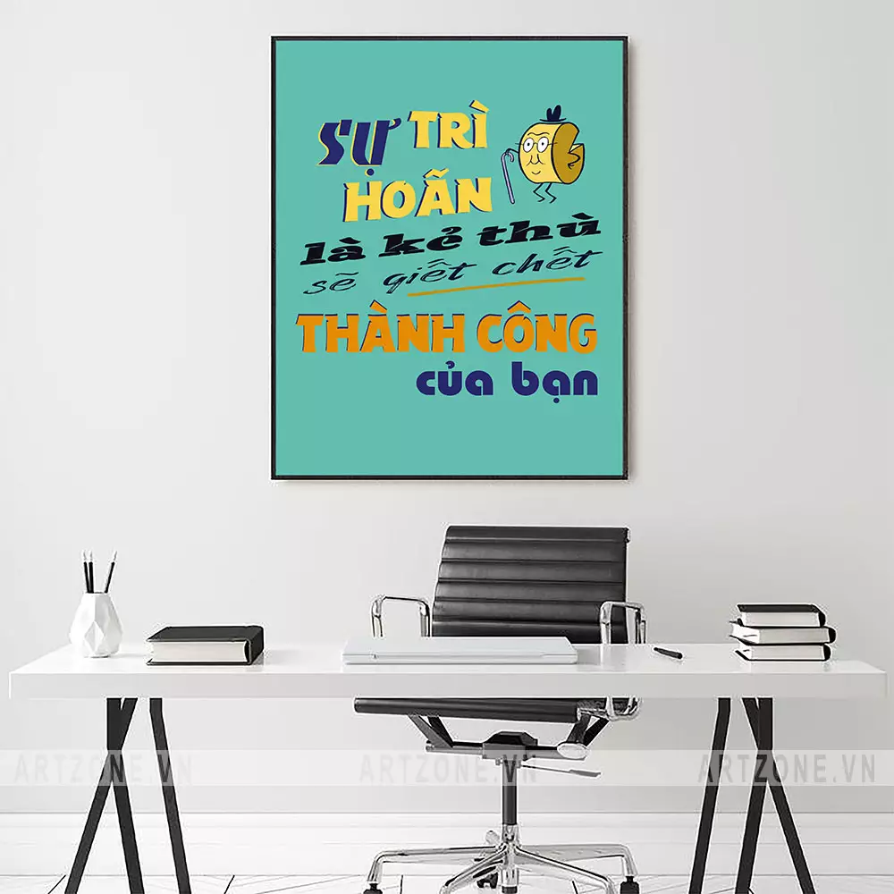 Tranh slogan văn phòng hiện đại