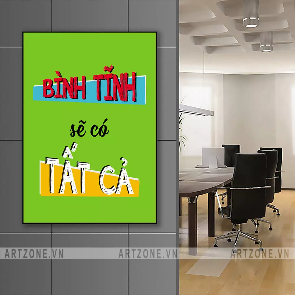 Không gian treo tranh Bình tĩnh sẽ có tất cả