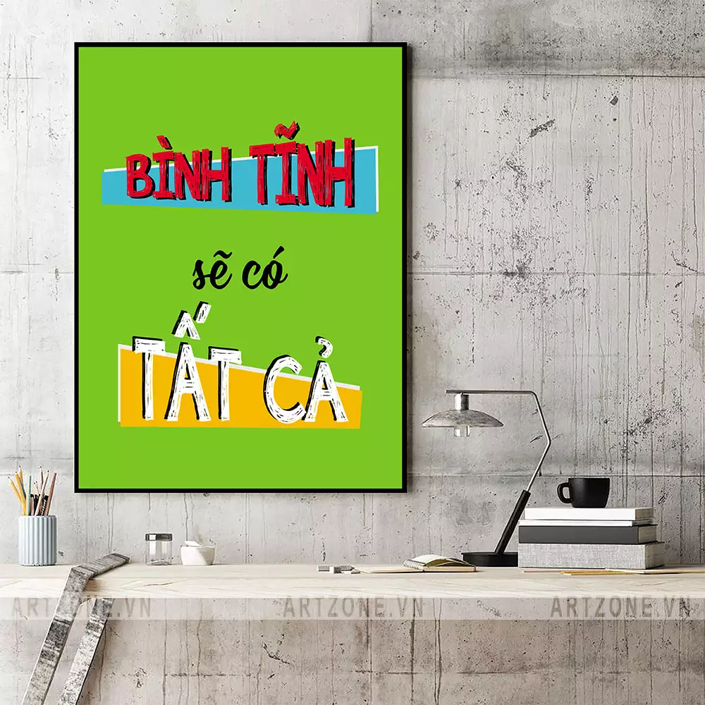 Hình ảnh tranh treo tường Bình tĩnh sẽ có tất cả