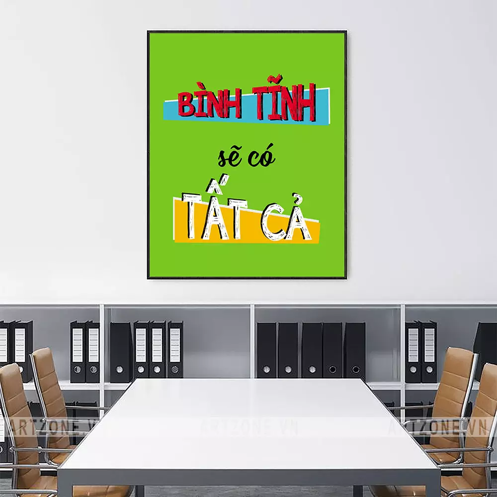Tranh treo tường Bình tĩnh sẽ có tất cả trong không gian làm việc