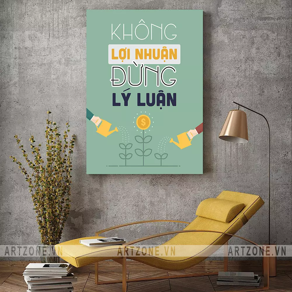 Không gian làm việc truyền cảm hứng với tranh slogan Không gian làm việc truyền cảm hứng với tranh slogan