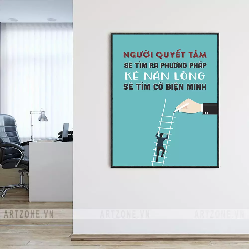 Tranh văn phòng động lực làm việc