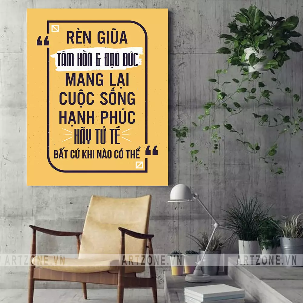 Tranh treo tường văn phòng với thông điệp ý nghĩa