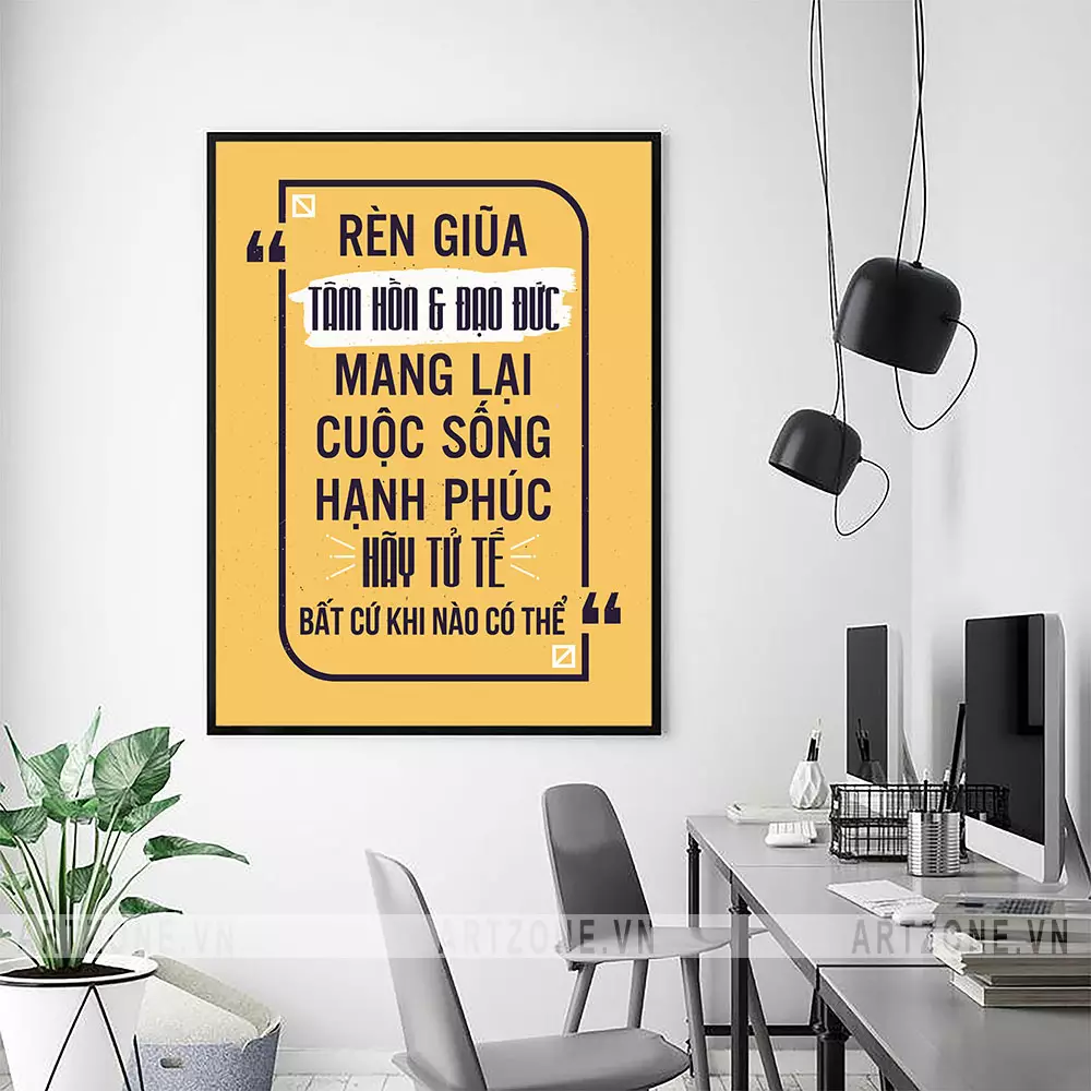 Tranh treo tường văn phòng Hãy tử tế bất cứ khi nào có thể - AZ1-0332