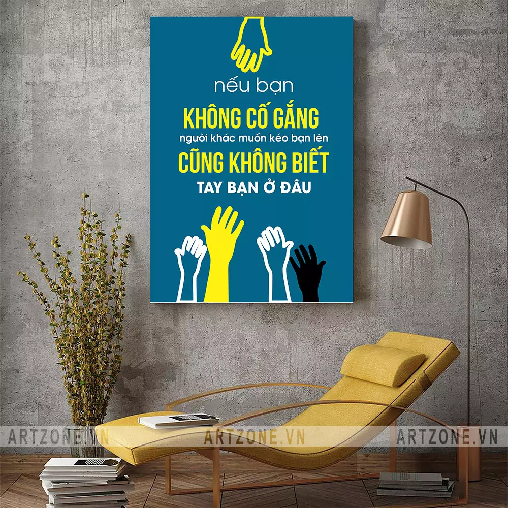 Tranh treo văn phòng tạo động lực về sự cố gắng