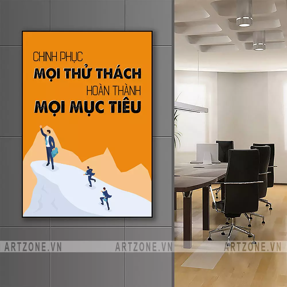 Chất liệu cao cấp của tranh slogan
